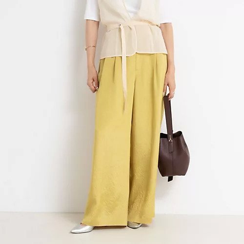 【ノーリーズ/NOLLEY'S】の【WEB&一部店舗限定色アイテム】ウォッシャブルクラッシュサテンワイドパンツ 人気、トレンドファッション・服の通販 founy(ファニー) 　ファッション　Fashion　レディースファッション　Fashion for Women　パンツ　Pants & Trousers　クラッシュ　Distressed, Crashed Style　サテン　Satin, Glossy Fabric　シルク　Silk, 100% Silk　パターン　Pattern, Design Print　ランダム　Random, Irregular　ワイド　Wide, Wide Fit　2025年　2025　2025-2026秋冬・A/W　Autumn/Winter 2025–26 AW25–26　other-3|ID: prp329100004639155 ipo3291000000033439139