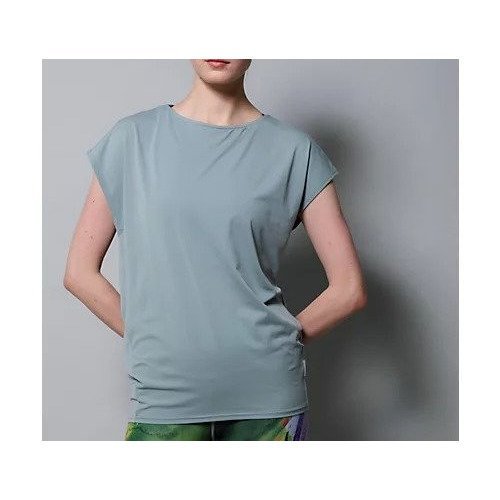 【ジュリエ/Julier】の【定番】ライトプライム バッククロスチュニック インテリア・キッズ・メンズ・レディースファッション・服の通販 founy(ファニー) 　ファッション　Fashion　レディースファッション　Fashion for Women　トップス・カットソー　Cut & Sew Tops　スポーツウェア　Functional & Stylish Sportswear　コレクション　Collection, Seasonal Line　シンプル　Simple, Minimal　ストレッチ　Stretch, Stretchy Fabric　ドレープ　Drape, Draping Fabric　定番　Standard, Basic Item　人気　Popular, Best Seller　半袖　Short Sleeve, Half Sleeve　無地　Plain, Solid Color　ヨガ　Yoga, Yoga Wear　ランニング　Running, Running Wear, Activewear, Jogging　リラックス　Relax, Relaxed Fit　ワーク　Workwear, Utility Style　夏　Summer　エレガント 上品　Elegant　ミント|ID: prp329100004639173 ipo3291000000033439306