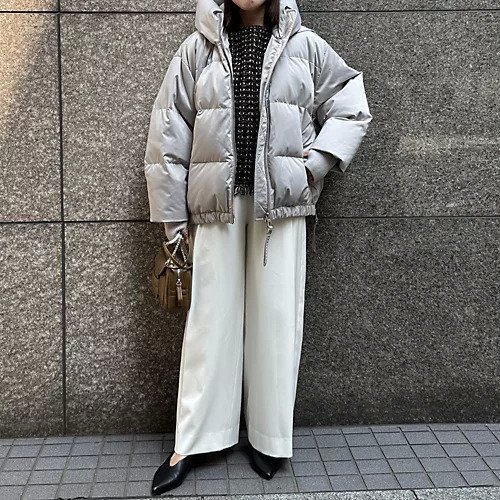 【エクラ/eclat】のHEKA-M MESTRE/ダウンコート 人気、トレンドファッション・服の通販 founy(ファニー) 　ファッション　Fashion　レディースファッション　Fashion for Women　アウター　Coat / Outerwear Collection　コート・ロングコート・ピーコート　Long Coats, Peacoats & More　ダウンジャケット・軽量ダウン　Warm & Lightweight Down Jackets　洗える　Machine Washable　ショート　Short, Short Length　ジップ　Zip, Zipper　スリット　Slit, Slit Detail　ダウン　Down, Puffer　バランス　Balance, Style Balance　フォルム　Silhouette, Form　フロント　Front, Front Design　別注　Limited Edition, Custom Order　リブニット　Rib Knit, Ribbed Knit　冬　Winter / This Winter　エレガント 上品　Elegant　other-3|ID: prp329100004639187 ipo3291000000033654590