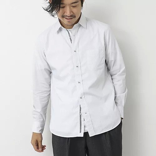 【ノーリーズ グッドマン/NOLLEY'S goodman / MEN】のパラシュートボタン レギュラーカラーシャツ 25AW インテリア・キッズ・メンズ・レディースファッション・服の通販 founy(ファニー) 　ファッション　Fashion　メンズファッション　Fashion for Men　インナー　Innerwear　カーディガン　Cardigan, Knitwear　シンプル　Simple, Minimal　ジャケット　Jacket, Outerwear　スマート　Smart, Elegant　デニム　Denim, Jeans Material　定番　Standard, Basic Item　なめらか　Smooth, Silky Texture　フロント　Front, Front Design　ブロード　Broadcloth, Fine Cotton　リボン　Ribbon, Bow　エレガント 上品　Elegant　2025年　2025　2025-2026秋冬・A/W　Autumn/Winter 2025–26 AW25–26　ホワイト系その他|ID: prp329100004639203 ipo3291000000033439521