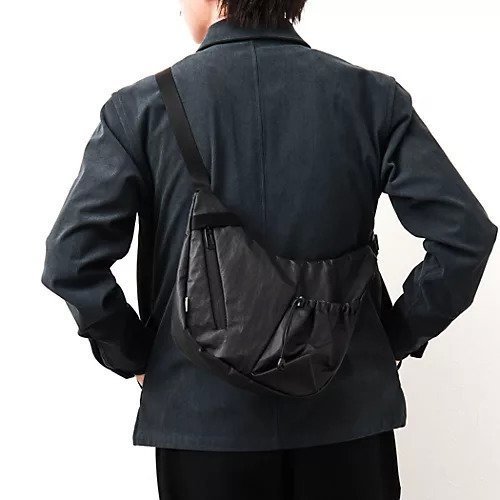 【ノーリーズ グッドマン/NOLLEY'S goodman / MEN】の【NESK/ネスク】ラウンドミニショルダーバッグ NS-016 インテリア・キッズ・メンズ・レディースファッション・服の通販 founy(ファニー) ファッション Fashion メンズファッション Fashion for Men バッグ Bags 春 Spring ギャザー Gathered, Ruffled コレクション Collection, Seasonal Line コンパクト Compact, Small Size コーティング Coating, Coated Finish 軽量 Lightweight, Ultra Light シンプル Simple, Minimal スタンダード Standard, Basic ツイル Twist, Twisted Detail ポケット Pocket, Pocket Detail メッシュ Mesh, Net Fabric ワッシャー Washer, Crinkled Finish ワンポイント One Point, Statement Accent ブラック・グレー系1|ID: prp329100004639230 ipo3291000000034806564