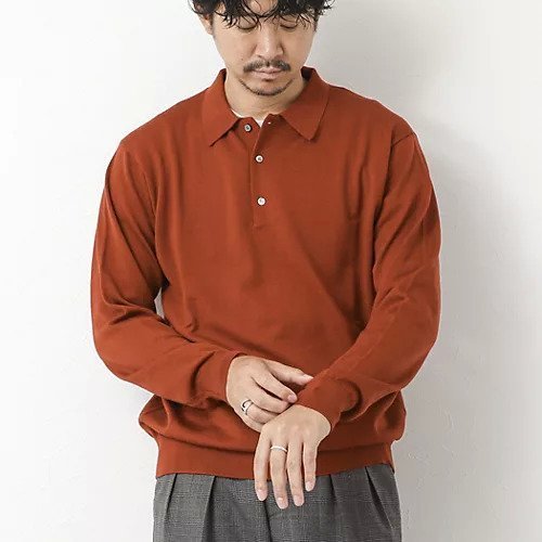 【ノーリーズ グッドマン/NOLLEY'S goodman / MEN】の14G成型 ウォッシャブル NSN長袖ポロニット 25AW インテリア・キッズ・メンズ・レディースファッション・服の通販 founy(ファニー) 　ファッション　Fashion　メンズファッション　Fashion for Men　インナー　Innerwear　ウォッシャブル　Machine Washable　クラシカル　Classical, Vintage-Inspired　シンプル　Simple, Minimal　ジャケット　Jacket, Outerwear　ドレス　Dress, One-Piece　長袖　Long Sleeve, Full Sleeve　リラックス　Relax, Relaxed Fit　ロング　Long, Long-Length　おすすめ　Recommended / Our Picks　エレガント 上品　Elegant　ビジネス 仕事 通勤　Business / Work / Commuting　2025年　2025　2025-2026秋冬・A/W　Autumn/Winter 2025–26 AW25–26　レンガ|ID: prp329100004639235 ipo3291000000033439733