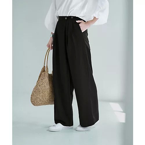 【スタイルデリ/STYLE DELI】の【Kana Oyama BLK001】スカート見えパンツ インテリア・キッズ・メンズ・レディースファッション・服の通販 founy(ファニー) 　ファッション　Fashion　レディースファッション　Fashion for Women　スカート　Skirts　クール　Cool, Chic　コラボ　Collaboration, Collab　ストレート　Straight, Straight Cut　スリット　Slit, Slit Detail　スーツ　Suit, Formalwear　デニム　Denim, Jeans Material　定番　Standard, Basic Item　バランス　Balance, Style Balance　ミックス　Mix, Mixed Style　ラップ　Wrap, Wrap Design　リラックス　Relax, Relaxed Fit　楽ちん　Easy Fit, Comfortable　ワイド　Wide, Wide Fit　冬　Winter / This Winter　おすすめ　Recommended / Our Picks　夏　Summer　旅行　Travel　エレガント 上品　Elegant　ブラック|ID: prp329100004639278 ipo3291000000033440462