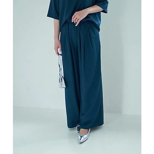 【スタイルデリ/STYLE DELI】の【Kana Oyama BLK001】セットアップパンツ インテリア・キッズ・メンズ・レディースファッション・服の通販 founy(ファニー) 　ファッション　Fashion　レディースファッション　Fashion for Women　セットアップ　Matching Sets　レディースパンツ・ボトムス　Pants & Trousers / Bottoms　コラボ　Collaboration, Collab　シンプル　Simple, Minimal　スタイリッシュ　Stylish, Fashionable　スマート　Smart, Elegant　スリット　Slit, Slit Detail　スーツ　Suit, Formalwear　セットアップ　Set-Up, Coordinated Outfit　定番　Standard, Basic Item　バランス　Balance, Style Balance　パターン　Pattern, Design Print　フィット　Fit, Slim Fit　メンズ　Men's, Menswear　ワイド　Wide, Wide Fit　おすすめ　Recommended / Our Picks　旅行　Travel　エレガント 上品　Elegant　セレモニー　Ceremony　ブルーグリーン|ID: prp329100004639279 ipo3291000000033440473