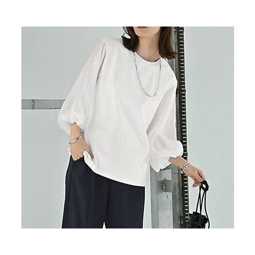 【スタイルデリ/STYLE DELI】の【Kana Oyama BLK001】チュール袖トップス/DELI size インテリア・キッズ・メンズ・レディースファッション・服の通販 founy(ファニー) 　ファッション　Fashion　レディースファッション　Fashion for Women　トップス・カットソー　Cut & Sew Tops　インナー　Innerwear　カットソー　Cut and Sewn Top　コラボ　Collaboration, Collab　シンプル　Simple, Minimal　スリット　Slit, Slit Detail　チュール　Tulip, Tulip Motif　定番　Standard, Basic Item　バランス　Balance, Style Balance　バルーン　Balloon, Balloon Silhouette　ベーシック　Basic, Essential　リラックス　Relax, Relaxed Fit　冬　Winter / This Winter　おすすめ　Recommended / Our Picks　旅行　Travel　エレガント 上品　Elegant　ホワイト|ID: prp329100004641672 ipo3291000000033474787