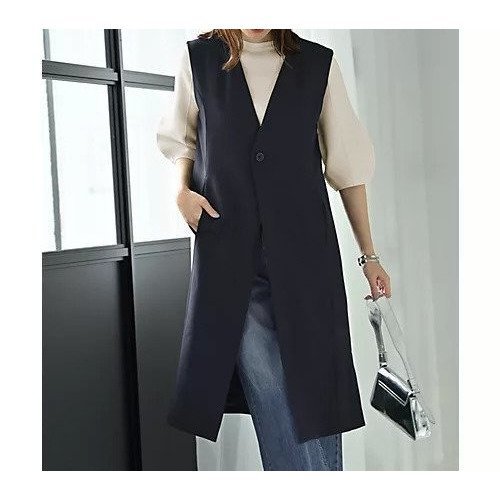 【スタイルデリ/STYLE DELI】の【Kana Oyama BLK001】ロングジレ/DELI size インテリア・キッズ・メンズ・レディースファッション・服の通販 founy(ファニー) https://founy.com/ ファッション Fashion レディースファッション Fashion for Women アウター Coat / Outerwear Collection トップス・カットソー Cut & Sew Tops ベスト&ジレ / 重ね着スタイル Vests & Gilets コラボ Collaboration, Collab シンプル Simple, Minimal ジョーゼット Georgette, Semi-Sheer Fabric スリット Slit, Slit Detail セットアップ Set-Up, Coordinated Outfit デニム Denim, Jeans Material 定番 Standard, Basic Item バランス Balance, Style Balance フォーマル Formal, Dressy ベーシック Basic, Essential おすすめ Recommended / Our Picks 旅行 Travel セレモニー Ceremony |ID: prp329100004641674 ipo3291000000036282625