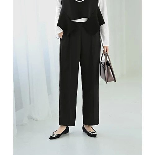 【スタイルデリ/STYLE DELI】の【Kana Oyama BLK001】ワイドパンツ/DELI size インテリア・キッズ・メンズ・レディースファッション・服の通販 founy(ファニー) 　ファッション　Fashion　レディースファッション　Fashion for Women　パンツ　Pants & Trousers　コラボ　Collaboration, Collab　シューズ　Shoes, Footwear　シンプル　Simple, Minimal　ジョーゼット　Georgette, Semi-Sheer Fabric　ストレート　Straight, Straight Cut　スリット　Slit, Slit Detail　セットアップ　Set-Up, Coordinated Outfit　センター　Center, Center Line　定番　Standard, Basic Item　バランス　Balance, Style Balance　パターン　Pattern, Design Print　フィット　Fit, Slim Fit　フラット　Flat, Flat Shoes　ベーシック　Basic, Essential　ワイド　Wide, Wide Fit　おすすめ　Recommended / Our Picks　旅行　Travel　セレモニー　Ceremony　ブラック|ID: prp329100004641675 ipo3291000000033474812