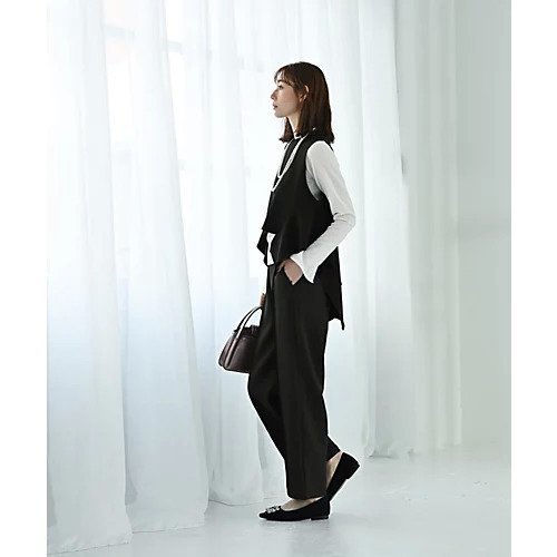 【スタイルデリ/STYLE DELI】の【Kana Oyama BLK001】ワイドパンツ/DELI size 人気、トレンドファッション・服の通販 founy(ファニー) 　ファッション　Fashion　レディースファッション　Fashion for Women　パンツ　Pants & Trousers　コラボ　Collaboration, Collab　シューズ　Shoes, Footwear　シンプル　Simple, Minimal　ジョーゼット　Georgette, Semi-Sheer Fabric　ストレート　Straight, Straight Cut　スリット　Slit, Slit Detail　セットアップ　Set-Up, Coordinated Outfit　センター　Center, Center Line　定番　Standard, Basic Item　バランス　Balance, Style Balance　パターン　Pattern, Design Print　フィット　Fit, Slim Fit　フラット　Flat, Flat Shoes　ベーシック　Basic, Essential　ワイド　Wide, Wide Fit　おすすめ　Recommended / Our Picks　旅行　Travel　セレモニー　Ceremony　other-3|ID: prp329100004641675 ipo3291000000033474814