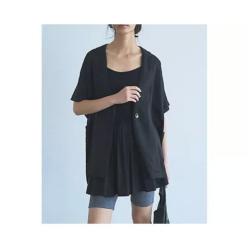 【マージュール/marjour】のSHEER RELAX JACKET インテリア・キッズ・メンズ・レディースファッション・服の通販 founy(ファニー) 　ファッション　Fashion　レディースファッション　Fashion for Women　アウター　Coat / Outerwear Collection　レディースジャケット・軽アウター　Jackets　秋　Autumn　コンパクト　Compact, Small Size　シアー　Sheer, See-Through　ジャケット　Jacket, Outerwear　ストレッチ　Stretch, Stretchy Fabric　タンク　Tank Top, Sleeveless Top　定番　Standard, Basic Item　長袖　Long Sleeve, Full Sleeve　ポケット　Pocket, Pocket Detail　ロング　Long, Long-Length　夏　Summer　BLACK|ID: prp329100004641678 ipo3291000000033474838