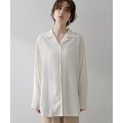 【ウィムガゼット/Whim Gazette】の【THE PAUSE】フィブリルリラックスシャツ 人気、トレンドファッション・服の通販 founy(ファニー) 　ファッション　Fashion　レディースファッション　Fashion for Women　トップス・カットソー　Cut & Sew Tops　シャツ・ブラウス・オフィスカジュアル　Elegant Blouses & Button-Ups　ヴィンテージ　Vintage Style　カフス　Cuff Design　キュプラ　Cupro, Eco Fabric　グラデーション　Gradient, Ombre　シンプル　Simple, Minimal　とろみ　Fluid, Flowy Fabric　リラックス　Relax, Relaxed Fit　ワーク　Workwear, Utility Style　エレガント 上品　Elegant　2025年　2025　2025-2026秋冬・A/W　Autumn/Winter 2025–26 AW25–26　other-2|ID: prp329100004642554 ipo3291000000033486550