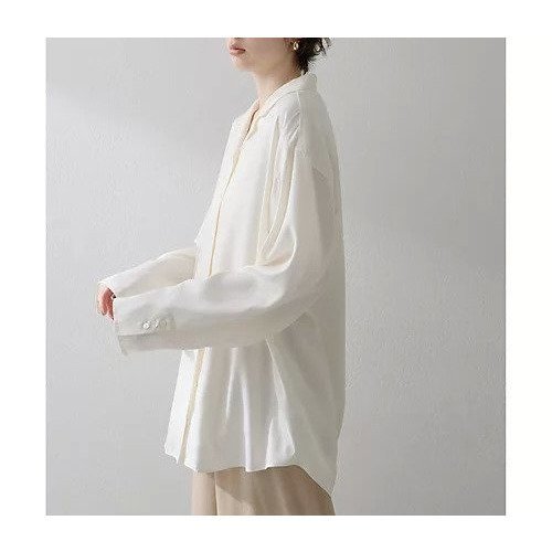 【ウィムガゼット/Whim Gazette】の【THE PAUSE】フィブリルリラックスシャツ 人気、トレンドファッション・服の通販 founy(ファニー) 　ファッション　Fashion　レディースファッション　Fashion for Women　トップス・カットソー　Cut & Sew Tops　シャツ・ブラウス・オフィスカジュアル　Elegant Blouses & Button-Ups　ヴィンテージ　Vintage Style　カフス　Cuff Design　キュプラ　Cupro, Eco Fabric　グラデーション　Gradient, Ombre　シンプル　Simple, Minimal　とろみ　Fluid, Flowy Fabric　リラックス　Relax, Relaxed Fit　ワーク　Workwear, Utility Style　エレガント 上品　Elegant　2025年　2025　2025-2026秋冬・A/W　Autumn/Winter 2025–26 AW25–26　other-3|ID: prp329100004642554 ipo3291000000033486552
