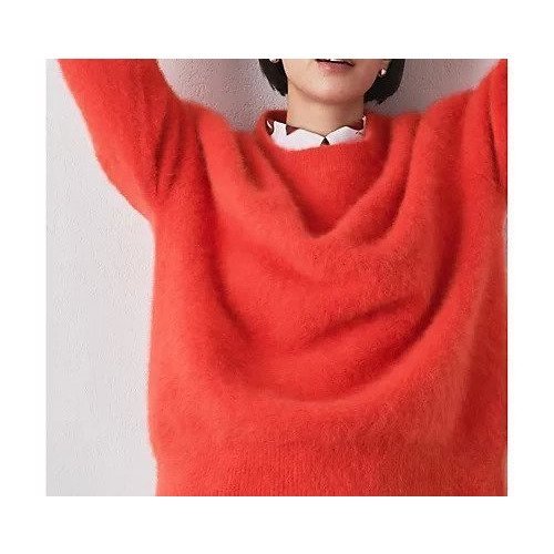 【ウィムガゼット/Whim Gazette】のファークループルオーバー インテリア・キッズ・メンズ・レディースファッション・服の通販 founy(ファニー) 　ファッション　Fashion　レディースファッション　Fashion for Women　トップス・カットソー　Cut & Sew Tops　カジュアルプルオーバー・ニットトップス　Pullovers & Knit Tops / Casual Pullovers　2025年　2025　2025-2026秋冬・A/W　Autumn/Winter 2025–26 AW25–26　クラシカル　Classical, Vintage-Inspired　コンパクト　Compact, Small Size　フォックス　Fox, Fox Fur　ボトム　Bottoms, Lower Wear　レッド|ID: prp329100004642563 ipo3291000000033486608