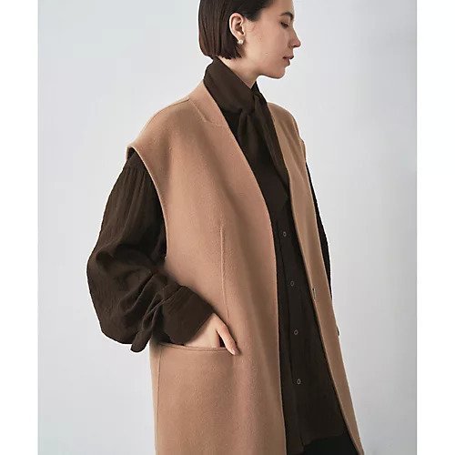 【ウィムガゼット/Whim Gazette】のリバージレ インテリア・キッズ・メンズ・レディースファッション・服の通販 founy(ファニー) 　ファッション　Fashion　レディースファッション　Fashion for Women　アウター　Coat / Outerwear Collection　トップス・カットソー　Cut & Sew Tops　ベスト&ジレ / 重ね着スタイル　Vests & Gilets　2025年　2025　2025-2026秋冬・A/W　Autumn/Winter 2025–26 AW25–26　おすすめ　Recommended / Our Picks　フロント　Front, Front Design　ベスト　Vest, Waistcoat　エレガント 上品　Elegant　キャメル|ID: prp329100004642566 ipo3291000000033486629