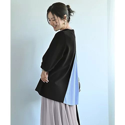 【スタイルデリ/STYLE DELI】の【Kana Oyama BLK001】バックシャツ生地トップス/DELI size 人気、トレンドファッション・服の通販 founy(ファニー) 　ファッション　Fashion　レディースファッション　Fashion for Women　トップス・カットソー　Cut & Sew Tops　シャツ・ブラウス・オフィスカジュアル　Elegant Blouses & Button-Ups　ギャザー　Gathered, Ruffled　コラボ　Collaboration, Collab　コレクション　Collection, Seasonal Line　シンプル　Simple, Minimal　ジョーゼット　Georgette, Semi-Sheer Fabric　スタイリッシュ　Stylish, Fashionable　ストライプ　Stripe, Striped Pattern　ストレッチ　Stretch, Stretchy Fabric　スニーカー　Sneakers, Trainers　ドレープ　Drape, Draping Fabric　バランス　Balance, Style Balance　フォルム　Silhouette, Form　フレア　Flare, Flared　A/W・秋冬　Autumn/Winter　夏　Summer　other-3|ID: prp329100004642608 ipo3291000000033487540