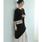 【スタイルデリ/STYLE DELI】の【Kana Oyama BLK001】アシメトップス/DELI size 人気、トレンドファッション・服の通販 founy(ファニー) ファッション Fashion レディースファッション Fashion for Women トップス・カットソー Cut & Sew Tops アシンメトリー Asymmetrical Style 春 Spring コラボ Collaboration, Collab コレクション Collection, Seasonal Line ショルダー Shoulder, Shoulder Strap シンプル Simple, Minimal ストレート Straight, Straight Cut デニム Denim, Jeans Material ドロップ Drop Shoulder, Dropped Style ネックレス Necklace, Pendant Necklace 長袖 Long Sleeve, Full Sleeve バランス Balance, Style Balance フォルム Silhouette, Form レギンス Leggings, Stretch Pants ロング Long, Long-Length ワイド Wide, Wide Fit A/W・秋冬 Autumn/Winter S/S・春夏 SS, Spring/Summer, Warm Season 夏 Summer エレガント 上品 Elegant thumbnail ブラック|ID: prp329100004643651 ipo3291000000033499053