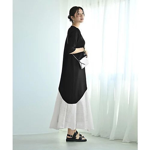 【スタイルデリ/STYLE DELI】の【Kana Oyama BLK001】アシメトップス/DELI size 人気、トレンドファッション・服の通販 founy(ファニー) 　ファッション　Fashion　レディースファッション　Fashion for Women　トップス・カットソー　Cut & Sew Tops　アシンメトリー　Asymmetrical Style　春　Spring　コラボ　Collaboration, Collab　コレクション　Collection, Seasonal Line　ショルダー　Shoulder, Shoulder Strap　シンプル　Simple, Minimal　ストレート　Straight, Straight Cut　デニム　Denim, Jeans Material　ドロップ　Drop Shoulder, Dropped Style　ネックレス　Necklace, Pendant Necklace　長袖　Long Sleeve, Full Sleeve　バランス　Balance, Style Balance　フォルム　Silhouette, Form　レギンス　Leggings, Stretch Pants　ロング　Long, Long-Length　ワイド　Wide, Wide Fit　A/W・秋冬　Autumn/Winter　S/S・春夏　SS, Spring/Summer, Warm Season　夏　Summer　エレガント 上品　Elegant　other-3|ID: prp329100004643651 ipo3291000000033499059