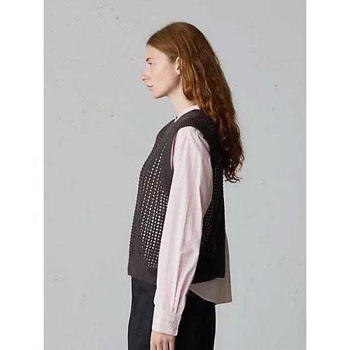 【ミディウミ/MidiUmi】のメッシュニット2WAYベスト 人気、トレンドファッション・服の通販 founy(ファニー) 　ファッション　Fashion　レディースファッション　Fashion for Women　アウター　Coat / Outerwear Collection　トップス・カットソー　Cut & Sew Tops　ニット　Knit Tops & Sweaters　ベスト&ジレ / 重ね着スタイル　Vests & Gilets　おすすめ　Recommended / Our Picks　ベスト　Vest, Waistcoat　メッシュ　Mesh, Net Fabric　人気　Popular, Best Seller　半袖　Short Sleeve, Half Sleeve　other-3|ID: prp329100004644446 ipo3291000000035919117