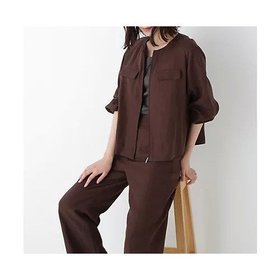 【ヒューマンウーマン/HUMAN WOMAN】 クルーネックショートブルゾン人気、トレンドファッション・服の通販 founy(ファニー) ファッション Fashion レディースファッション Fashion for Women アウター Coat / Outerwear Collection ブルゾンジャケット・スポーティアウター Blouson Jackets おすすめ Recommended / Our Picks スタンダード Standard, Basic セットアップ Set-Up, Coordinated Outfit フラップ Flap, Flap Pocket ブルゾン Blouson, Bomber Jacket ポケット Pocket, Pocket Detail ヴィンテージ Vintage Style |ID:prp329100004644467