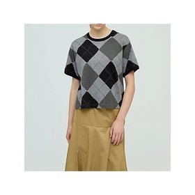 【ミズイロ インド/mizuiro ind】 アーガイルプリントTシャツ人気、トレンドファッション・服の通販 founy(ファニー) ファッション Fashion レディースファッション Fashion for Women トップス・カットソー Cut & Sew Tops シャツ・ブラウス・オフィスカジュアル Elegant Blouses & Button-Ups ロングTシャツ・Tシャツ Longline T-Shirts & Tees カットソー Cut and Sewn Top コンパクト Compact, Small Size プリント Print, Printed Pattern ボトム Bottoms, Lower Wear 秋 Autumn |ID:prp329100004644525
