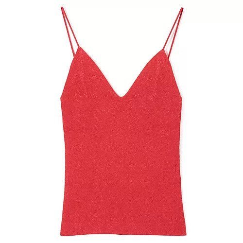 【カナコ サカイ/KANAKO SAKAI】のGLITTER RIBBED KNIT CAMISOLE インテリア・キッズ・メンズ・レディースファッション・服の通販 founy(ファニー) 　ファッション　Fashion　レディースファッション　Fashion for Women　トップス・カットソー　Cut & Sew Tops　ニット　Knit Tops & Sweaters　2025年　2025　2025-2026秋冬・A/W　Autumn/Winter 2025–26 AW25–26　タンク　Tank Top, Sleeveless Top　モダン　Modern, Contemporary　洗える　Machine Washable　RED|ID: prp329100004644526 ipo3291000000033511514