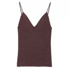【カナコ サカイ/KANAKO SAKAI】のGLITTER RIBBED KNIT CAMISOLE 人気、トレンドファッション・服の通販 founy(ファニー) ファッション Fashion レディースファッション Fashion for Women トップス・カットソー Cut & Sew Tops ニット Knit Tops & Sweaters 2025年 2025 2025-2026秋冬・A/W Autumn/Winter 2025–26 AW25–26 タンク Tank Top, Sleeveless Top モダン Modern, Contemporary 洗える Machine Washable thumbnail BURGUNDY|ID: prp329100004644526 ipo3291000000035727199