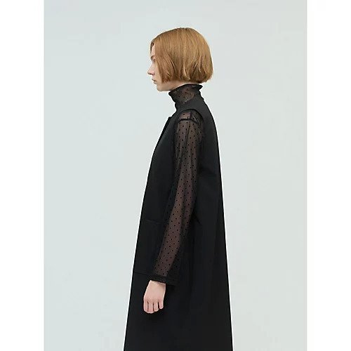 【ミズイロ インド/mizuiro ind】のメッシュドットハイネックプルオーバー 人気、トレンドファッション・服の通販 founy(ファニー) 　ファッション　Fashion　レディースファッション　Fashion for Women　トップス・カットソー　Cut & Sew Tops　カジュアルプルオーバー・ニットトップス　Pullovers & Knit Tops / Casual Pullovers　チュール　Tulip, Tulip Motif　ドット　Polka Dot, Dot Pattern　ハイネック　High Neck, Mock Neck　人気　Popular, Best Seller　other-3|ID: prp329100004644529 ipo3291000000033511610
