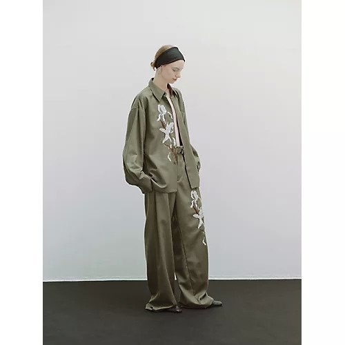 【マージ/MARGE】のWool equin-embellished shirt 人気、トレンドファッション・服の通販 founy(ファニー) 　ファッション　Fashion　レディースファッション　Fashion for Women　トップス・カットソー　Cut & Sew Tops　シャツ・ブラウス・オフィスカジュアル　Elegant Blouses & Button-Ups　2025年　2025　2025-2026秋冬・A/W　Autumn/Winter 2025–26 AW25–26　クラシカル　Classical, Vintage-Inspired　スパンコール　Sequins, Sequin Embellishment　ボタニカル　Botanical, Floral Pattern　other-2|ID: prp329100004644535 ipo3291000000033511759