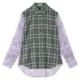 【テルマ/TELMA】 Docking Shirt人気、トレンドファッション・服の通販 founy(ファニー) ファッション Fashion レディースファッション Fashion for Women トップス・カットソー Cut & Sew Tops シャツ・ブラウス・オフィスカジュアル Elegant Blouses & Button-Ups 2025年 2025 2025-2026秋冬・A/W Autumn/Winter 2025–26 AW25–26 コンビ Combo, Combination Style シアー Sheer, See-Through チェック Check, Plaid, Tartan ボタニカル Botanical, Floral Pattern ヨーク Yoke, Yoke Design エレガント 上品 Elegant |ID:prp329100004644537