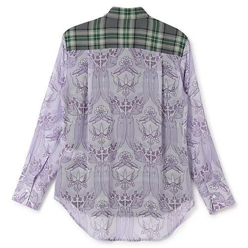 【テルマ/TELMA】のDocking Shirt 人気、トレンドファッション・服の通販 founy(ファニー) 　ファッション　Fashion　レディースファッション　Fashion for Women　トップス・カットソー　Cut & Sew Tops　シャツ・ブラウス・オフィスカジュアル　Elegant Blouses & Button-Ups　2025年　2025　2025-2026秋冬・A/W　Autumn/Winter 2025–26 AW25–26　コンビ　Combo, Combination Style　シアー　Sheer, See-Through　チェック　Check, Plaid, Tartan　ボタニカル　Botanical, Floral Pattern　ヨーク　Yoke, Yoke Design　エレガント 上品　Elegant　other-2|ID: prp329100004644537 ipo3291000000033511771