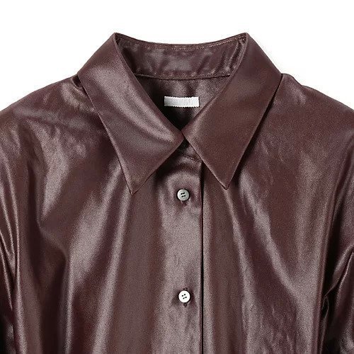 【テルマ/TELMA】のLeather-like Tailored Shirt 人気、トレンドファッション・服の通販 founy(ファニー) 　ファッション　Fashion　レディースファッション　Fashion for Women　トップス・カットソー　Cut & Sew Tops　シャツ・ブラウス・オフィスカジュアル　Elegant Blouses & Button-Ups　2025年　2025　2025-2026秋冬・A/W　Autumn/Winter 2025–26 AW25–26　カフス　Cuff Design　ロング　Long, Long-Length　洗える　Machine Washable　other-3|ID: prp329100004644538 ipo3291000000035919610