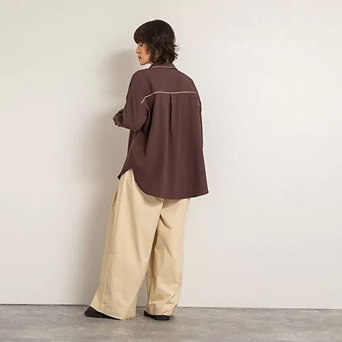 【ノーリーズ/NOLLEY'S】の【MAQWEL/マクウェル】パイピングシャツ 人気、トレンドファッション・服の通販 founy(ファニー) 　ファッション　Fashion　レディースファッション　Fashion for Women　トップス・カットソー　Cut & Sew Tops　シャツ・ブラウス・オフィスカジュアル　Elegant Blouses & Button-Ups　2025年　2025　2025-2026秋冬・A/W　Autumn/Winter 2025–26 AW25–26　ストレッチ　Stretch, Stretchy Fabric　パイピング　Piping, Trim Design　夏　Summer　羽織　Haori, Light Jacket　other-2|ID: prp329100004644548 ipo3291000000033512034