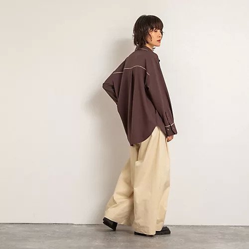 【ノーリーズ/NOLLEY'S】の【MAQWEL/マクウェル】パイピングシャツ 人気、トレンドファッション・服の通販 founy(ファニー) 　ファッション　Fashion　レディースファッション　Fashion for Women　トップス・カットソー　Cut & Sew Tops　シャツ・ブラウス・オフィスカジュアル　Elegant Blouses & Button-Ups　2025年　2025　2025-2026秋冬・A/W　Autumn/Winter 2025–26 AW25–26　ストレッチ　Stretch, Stretchy Fabric　パイピング　Piping, Trim Design　夏　Summer　羽織　Haori, Light Jacket　other-3|ID: prp329100004644548 ipo3291000000033512036