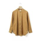 【ミディウミ/MidiUmi】のドット柄バンドカラーシャツ ブラウン|ID: prp329100004644553 ipo3291000000035437345