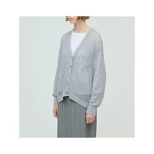 【ミズイロ インド/mizuiro ind】のメッシュVネックカーディガン 人気、トレンドファッション・服の通販 founy(ファニー) 　ファッション　Fashion　レディースファッション　Fashion for Women　トップス・カットソー　Cut & Sew Tops　カーディガン・羽織り　Layered Style Cardigans　Vネックトップス　V-Neck Tops / V-Cut Neckline Shirts　おすすめ　Recommended / Our Picks　カーディガン　Cardigan, Knitwear　コンパクト　Compact, Small Size　ベーシック　Basic, Essential　メッシュ　Mesh, Net Fabric　人気　Popular, Best Seller　other-2|ID: prp329100004644569 ipo3291000000036044260