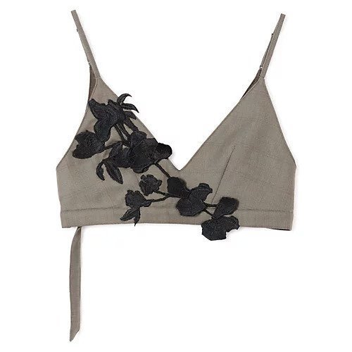 【マージ/MARGE】のWool embroidery cropped bustier インテリア・キッズ・メンズ・レディースファッション・服の通販 founy(ファニー) 　ファッション　Fashion　レディースファッション　Fashion for Women　トップス・カットソー　Cut & Sew Tops　ビスチェ　Bustiers & Corset Tops / Layered Bustier Style　2025年　2025　2025-2026秋冬・A/W　Autumn/Winter 2025–26 AW25–26　セットアップ　Set-Up, Coordinated Outfit　ビスチェ　Bustier, Corset Top　レース　Lace, Lace Fabric　Khaki|ID: prp329100004644578 ipo3291000000033512438