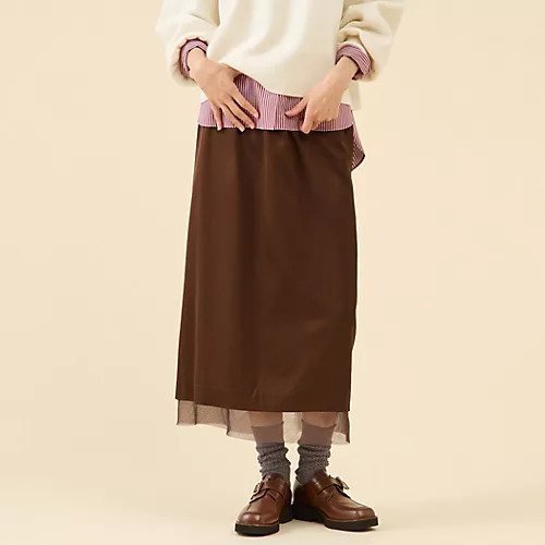 【マルティニーク/martinique】のウールサテンスカート 人気、トレンドファッション・服の通販 founy(ファニー) 　ファッション　Fashion　レディースファッション　Fashion for Women　スカート　Skirts　おすすめ　Recommended / Our Picks　オーガンジー　Organza Fabric　サテン　Satin, Glossy Fabric　シルク　Silk, 100% Silk　ストレッチ　Stretch, Stretchy Fabric　秋　Autumn　A/W・秋冬　Autumn/Winter　 other-1|ID: prp329100004644583 ipo3291000000033512493