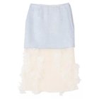【マージ/MARGE】のSatin layered flower motif skirt Light blue|ID: prp329100004644585 ipo3291000000034941565
