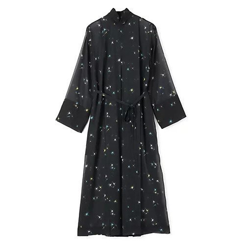 【テルマ/TELMA】のPrinted Sheer Dress インテリア・キッズ・メンズ・レディースファッション・服の通販 founy(ファニー) https://founy.com/ ファッション Fashion レディースファッション Fashion for Women ワンピース Dresses フォーマル・パーティードレス・結婚式用ドレス Elegant & Casual Dresses 2025年 2025 2025-2026秋冬・A/W Autumn/Winter 2025–26 AW25–26 シアー Sheer, See-Through スタイリッシュ Stylish, Fashionable スタンド Stand Collar, Upright Stand プリーツ Pleats, Pleated モダン Modern, Contemporary 洗える Machine Washable |ID: prp329100004644607 ipo3291000000034865476