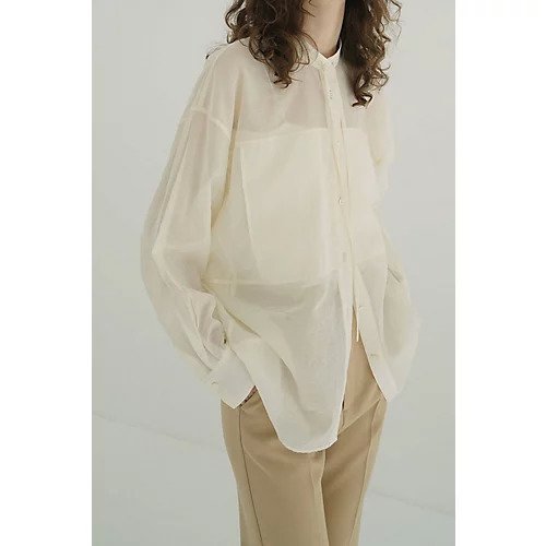 【クラネ/CLANE】のSHEER DOLMAN SHIRTS 人気、トレンドファッション・服の通販 founy(ファニー) 　ファッション　Fashion　レディースファッション　Fashion for Women　トップス・カットソー　Cut & Sew Tops　シャツ・ブラウス・オフィスカジュアル　Elegant Blouses & Button-Ups　2025年　2025　2025-2026秋冬・A/W　Autumn/Winter 2025–26 AW25–26　ストリング　String, Drawstring　ストレッチ　Stretch, Stretchy Fabric　タンク　Tank Top, Sleeveless Top　フォルム　Silhouette, Form　ポケット　Pocket, Pocket Detail　other-2|ID: prp329100004645376 ipo3291000000034864571