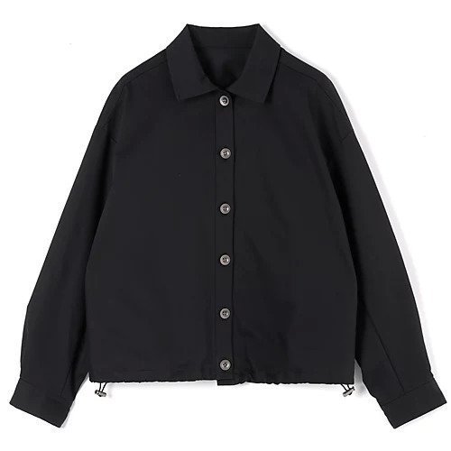 【エムセブンデイズ/M7days】の【徳原文子さんコラボ】コンパクトシャツジャケット インテリア・キッズ・メンズ・レディースファッション・服の通販 founy(ファニー) 　ファッション　Fashion　レディースファッション　Fashion for Women　アウター　Coat / Outerwear Collection　レディースジャケット・軽アウター　Jackets　なめらか　Smooth, Silky Texture　ウォッシャブル　Machine Washable　コラボ　Collaboration, Collab　セットアップ　Set-Up, Coordinated Outfit　ツイル　Twist, Twisted Detail　ブラウジング　Blouson Silhouette, Cinched Waist　ブルゾン　Blouson, Bomber Jacket　吸水　Absorbent, Quick-Dry　洗える　Machine Washable　ブラック|ID: prp329100004645378 ipo3291000000033526240