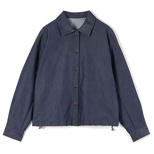 【エムセブンデイズ/M7days】の【徳原文子さんコラボ】コンパクトシャツジャケット インテリア・キッズ・メンズ・レディースファッション・服の通販 founy(ファニー) 　ファッション　Fashion　レディースファッション　Fashion for Women　アウター　Coat / Outerwear Collection　レディースジャケット・軽アウター　Jackets　なめらか　Smooth, Silky Texture　ウォッシャブル　Machine Washable　コラボ　Collaboration, Collab　セットアップ　Set-Up, Coordinated Outfit　ツイル　Twist, Twisted Detail　ブラウジング　Blouson Silhouette, Cinched Waist　ブルゾン　Blouson, Bomber Jacket　吸水　Absorbent, Quick-Dry　洗える　Machine Washable　シャンブレーブルー|ID: prp329100004645378 ipo3291000000033526242
