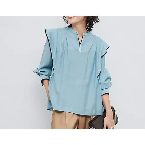 【ノーリーズ/NOLLEY'S】のウォッシャブル配色パイピングブラウス 人気、トレンドファッション・服の通販 founy(ファニー) ファッション Fashion レディースファッション Fashion for Women トップス・カットソー Cut & Sew Tops シャツ・ブラウス・オフィスカジュアル Elegant Blouses & Button-Ups 2025年 2025 2025-2026秋冬・A/W Autumn/Winter 2025–26 AW25–26 インナー Innerwear ウォッシャブル Machine Washable シアー Sheer, See-Through ジャケット Jacket, Outerwear パイピング Piping, Trim Design フリル Frill, Ruffle ラッフル Ruffle, Frill other-1|ID: prp329100004645381 ipo3291000000034556124