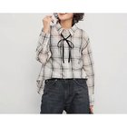【ノーリーズ/NOLLEY'S】のウォッシャブルリボン付きチェックシャツ ホワイト系2|ID: prp329100004645396 ipo3291000000033526380