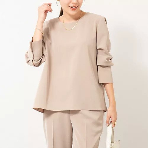 【ノーリーズ/NOLLEY'S】の《セットアップ対応》ウォッシャブルストレッチギャババックフレアブラウス 人気、トレンドファッション・服の通販 founy(ファニー) 　ファッション　Fashion　レディースファッション　Fashion for Women　トップス・カットソー　Cut & Sew Tops　シャツ・ブラウス・オフィスカジュアル　Elegant Blouses & Button-Ups　バッグ　Bags　2025年　2025　2025-2026秋冬・A/W　Autumn/Winter 2025–26 AW25–26　オケージョン　Occasion Wear　シンプル　Simple, Minimal　スリット　Slit, Slit Detail　セットアップ　Set-Up, Coordinated Outfit　フレア　Flare, Flared　ペプラム　Peplum, Flared Hem　other-3|ID: prp329100004645398 ipo3291000000033526398