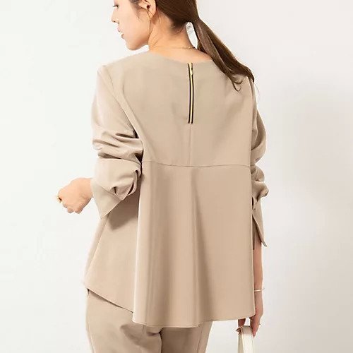 【ノーリーズ/NOLLEY'S】の《セットアップ対応》ウォッシャブルストレッチギャババックフレアブラウス 人気、トレンドファッション・服の通販 founy(ファニー) 　ファッション　Fashion　レディースファッション　Fashion for Women　トップス・カットソー　Cut & Sew Tops　シャツ・ブラウス・オフィスカジュアル　Elegant Blouses & Button-Ups　バッグ　Bags　2025年　2025　2025-2026秋冬・A/W　Autumn/Winter 2025–26 AW25–26　オケージョン　Occasion Wear　シンプル　Simple, Minimal　スリット　Slit, Slit Detail　セットアップ　Set-Up, Coordinated Outfit　フレア　Flare, Flared　ペプラム　Peplum, Flared Hem　 other-1|ID: prp329100004645398 ipo3291000000035211566