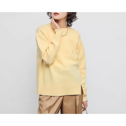 【ノーリーズ/NOLLEY'S】の5Gノアリスクルーネックプルオーバーニット インテリア・キッズ・メンズ・レディースファッション・服の通販 founy(ファニー) 　ファッション　Fashion　レディースファッション　Fashion for Women　トップス・カットソー　Cut & Sew Tops　ニット　Knit Tops & Sweaters　カジュアルプルオーバー・ニットトップス　Pullovers & Knit Tops / Casual Pullovers　2025年　2025　2025-2026秋冬・A/W　Autumn/Winter 2025–26 AW25–26　カーディガン　Cardigan, Knitwear　ショート　Short, Short Length　ストレッチ　Stretch, Stretchy Fabric　デニム　Denim, Jeans Material　マキシ　Maxi, Full Length　ロング　Long, Long-Length　イエロー|ID: prp329100004645403 ipo3291000000033526432