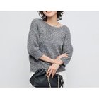 【ノーリーズソフィー/NOLLEY'S sophi】のキラキラフェザー2WAY5分袖プルオーバーニット 人気、トレンドファッション・服の通販 founy(ファニー) ファッション Fashion レディースファッション Fashion for Women トップス・カットソー Cut & Sew Tops ニット Knit Tops & Sweaters カジュアルプルオーバー・ニットトップス Pullovers & Knit Tops / Casual Pullovers 2025年 2025 2025-2026秋冬・A/W Autumn/Winter 2025–26 AW25–26 カーディガン Cardigan, Knitwear デニム Denim, Jeans Material フェザー Feather, Feather Detail 夏 Summer thumbnail ミディアムグレー|ID: prp329100004645422 ipo3291000000033526568