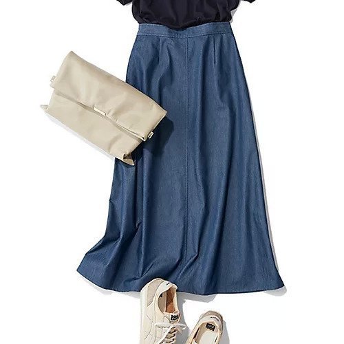 【エムセブンデイズ/M7days】の【徳原文子さんコラボ】Aラインスカート 人気、トレンドファッション・服の通販 founy(ファニー) 　ファッション　Fashion　レディースファッション　Fashion for Women　スカート　Skirts　Aライン・フレアスカート　A-Line & Flared Skirts　くるぶし　Ankle-Length　ウォッシャブル　Machine Washable　コラボ　Collaboration, Collab　ジャケット　Jacket, Outerwear　セットアップ　Set-Up, Coordinated Outfit　ツイル　Twist, Twisted Detail　ドレープ　Drape, Draping Fabric　フレア　Flare, Flared　ビジネス 仕事 通勤　Business / Work / Commuting　吸水　Absorbent, Quick-Dry　洗える　Machine Washable　other-2|ID: prp329100004645429 ipo3291000000034640187