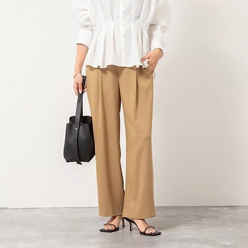 【ノーリーズ/NOLLEY'S】のウォッシャブルバックサテンジョーゼットイージーパンツ インテリア・キッズ・メンズ・レディースファッション・服の通販 founy(ファニー) 　ファッション　Fashion　レディースファッション　Fashion for Women　パンツ　Pants & Trousers　バッグ　Bags　2025年　2025　2025-2026秋冬・A/W　Autumn/Winter 2025–26 AW25–26　とろみ　Fluid, Flowy Fabric　ループ　Loop, Loop Knit　ロング　Long, Long-Length　エレガント 上品　Elegant　キャメル|ID: prp329100004645452 ipo3291000000033526790