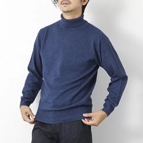 【ノーリーズ グッドマン/NOLLEY'S goodman / MEN】のウールカシミア タートルネックニット 25AW インテリア・キッズ・メンズ・レディースファッション・服の通販 founy(ファニー) 　ファッション　Fashion　メンズファッション　Fashion for Men　2025年　2025　2025-2026秋冬・A/W　Autumn/Winter 2025–26 AW25–26　なめらか　Smooth, Silky Texture　インナー　Innerwear　シンプル　Simple, Minimal　ジャケット　Jacket, Outerwear　スマート　Smart, Elegant　スラックス　Slacks, Dress Pants　タートルネック　Turtleneck, High Neck　デニム　Denim, Jeans Material　ブルー|ID: prp329100004645534 ipo3291000000033527524